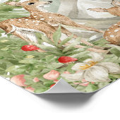 ウッドランド動物赤ちゃんシャワー歓迎サイン ポスター (角)