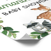 ウッドランド動物赤ちゃんシャワー歓迎サイン ポスター (角)