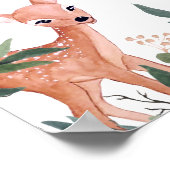 ウッドランド動物赤ちゃんシャワー歓迎ポスター ポスター (角)