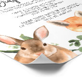 ウッドランド動物赤ちゃんシャワー深夜おむつ ポスター (角)