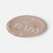 ウッドランド動物赤ちゃんシャワー、男の赤ちゃん、ベビーガール ペーパープレート (アングル)