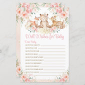 ウッドランド動物赤面フローラがベビーゲームを希望 (正面/裏面)