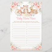 ウッドランド動物赤面フローラベビー名レースゲーム (正面)