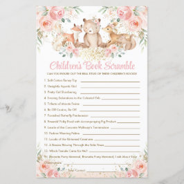 ウッドランド動物赤面フローラ子供向けブックゲーム