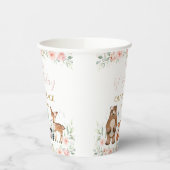 ウッドランド動物赤面フローラ第2回第3回誕生日 紙コップ (左)