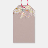 ウッドランド動物野草女の子の赤ちゃんシャワー ギフトタグ (裏面)