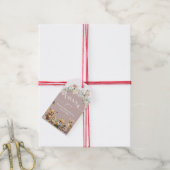 ウッドランド動物野草女の子の赤ちゃんシャワー ギフトタグ (より糸付き)