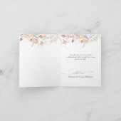 ウッドランド動物野草女の子の赤ちゃんシャワー サンキューカード (内部)