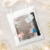 ウッドランド動物雪片ウッド フェイバーバッグ (クリップ留めされた状態)