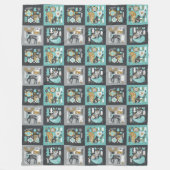 ウッドランド動物雪片スカンジナビア・クリスマス フリースブランケット (正面)