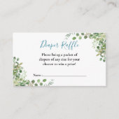 ウッドランド動物青トラック赤ちゃんシャワー エンクロージャーカード (正面)