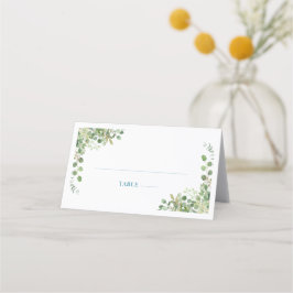 ウッドランド動物青トラック赤ちゃんシャワー プレイスカード