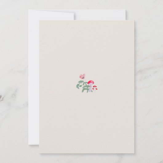 ウッドランド動物魅惑された森の魔法赤ちゃんシャワー 招待状 (裏面)