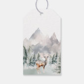 ウッドランド動物鹿の冬の赤ちゃんシャワーありがとう ギフトタグ (裏面)