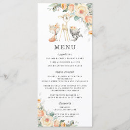 ウッドランド動物黄色フローラ緑のシャワー プログラム