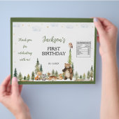 ウッドランド動物1stバースデーチップバッグラッパー チラシ (手)