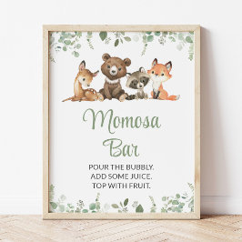 ウッドランド動物，森，ワイルドワン，モモモザバー ポスター