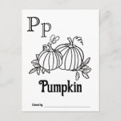 ウッドランド動物ABCぬりえ赤ちゃんシャワー活動 ポストカード (正面)