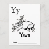 ウッドランド動物ABCぬりえ赤ちゃんシャワー活動 ポストカード (正面)