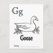 ウッドランド動物ABCぬりえ赤ちゃんシャワー活動 ポストカード (正面)