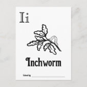 ウッドランド動物ABCぬりえ赤ちゃんシャワー活動 ポストカード (正面)