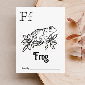 ウッドランド動物ABCぬりえ赤ちゃんシャワー活動 ポストカード