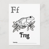 ウッドランド動物ABCぬりえ赤ちゃんシャワー活動 ポストカード (正面)