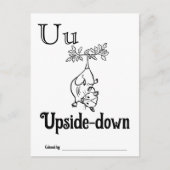 ウッドランド動物ABCぬりえ赤ちゃんシャワー活動 ポストカード (正面)