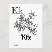 ウッドランド動物ABCぬりえ赤ちゃんシャワー活動 ポストカード (正面)