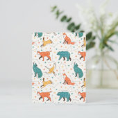 ウッドランド占星術の星座の動物星 シーズンポストカード (スタンド正面)