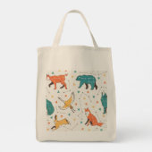 ウッドランド占星術の星座の動物星 トートバッグ (裏面)