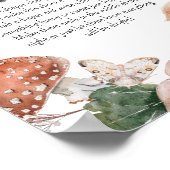 ウッドランド友人赤ちゃんシャワー'レイトナイトおむつ' ポスター (角)