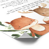 ウッドランド友人赤ちゃんシャワー深夜おむつ ポスター (角)