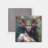 ウッドランド女神ファンタジーアート マグネット (正面/裏面)