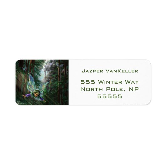 ウッドランド妖精と滝の城 ラベル (正面)