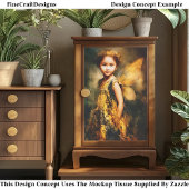 ウッドランド妖精の子、フラワークラウンEG5Lデコpage 薄葉紙