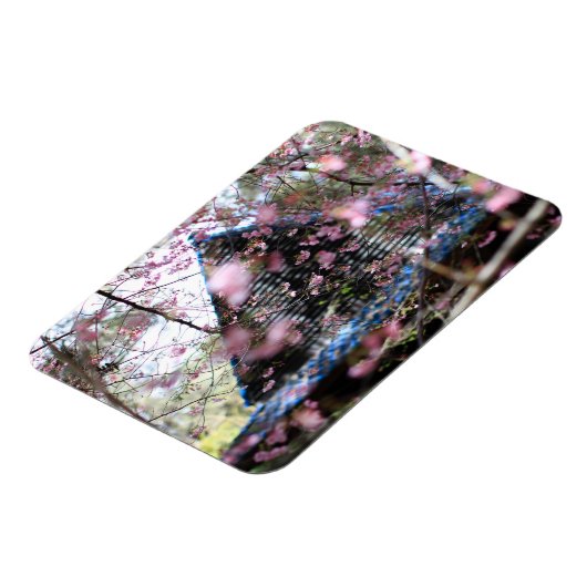 ウッドランド妖精の家ピンクの花と マグネット (左側)