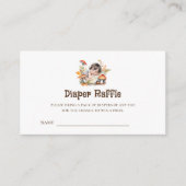 ウッドランド妖精の赤ちゃんシャワーおむつラッフルチケット エンクロージャーカード (正面)