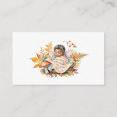 ウッドランド妖精の赤ちゃんシャワーおむつラッフルチケット エンクロージャーカード (裏面)