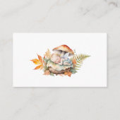 ウッドランド妖精の赤ちゃんシャワーおむつラッフルチケット エンクロージャーカード (裏面)