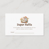 ウッドランド妖精の赤ちゃんシャワーおむつラッフルチケット エンクロージャーカード (正面)