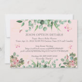 ウッドランド妖精ベイビーシャワー招待状 招待状 (裏面)