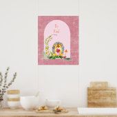 ウッドランド子供部屋ベビーハリネズミ動物ポスター ポスター (キッチン)