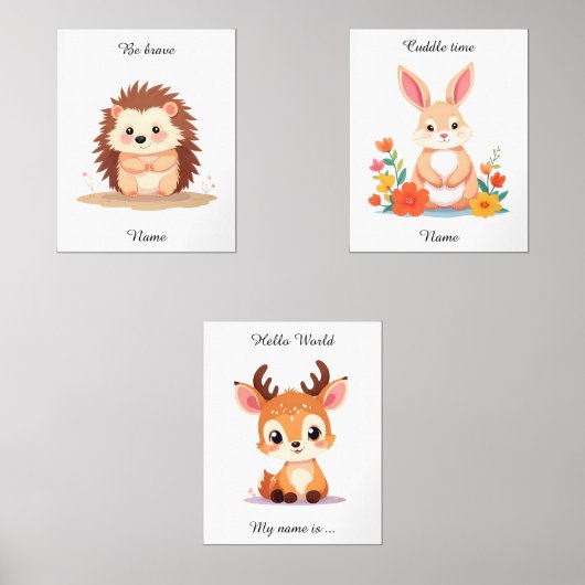 ウッドランド子供部屋ルームデコーパーソナライズされたル (正面)