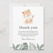 ウッドランド子鹿の花ありがとうカード 招待状 (正面)