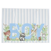 ウッドランド少年の赤ちゃんシャワー ラージペーパーバッグ (裏面)