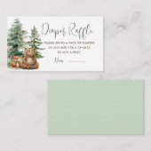 ウッドランド少年アドベンチャーベビーシャワー囲いカード エンクロージャーカード (正面/裏面)