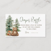 ウッドランド少年アドベンチャーベビーシャワー囲いカード エンクロージャーカード (正面)