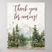 ウッドランド山の赤ちゃんシャワーありがとう来。 ポスター (正面)