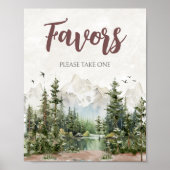 ウッドランド山の赤ちゃんシャワーの好意 ポスター (正面)